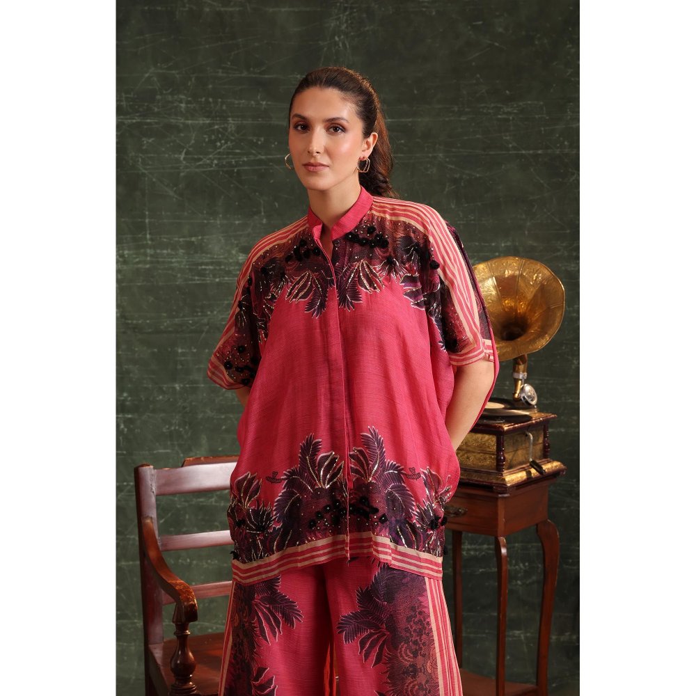 Soup by Sougat Paul Pink Kaira Embellished Co-Ord (Set of 2)