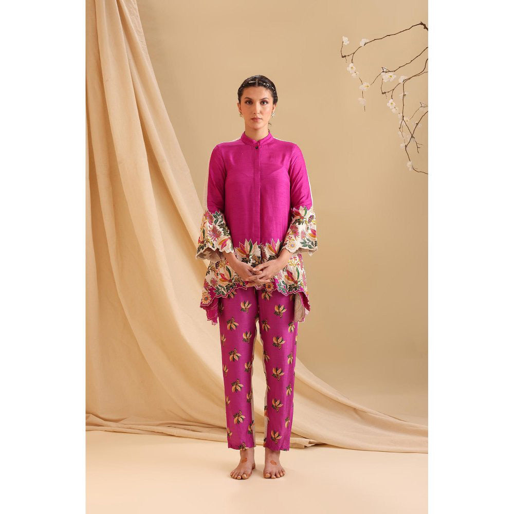 Soup by Sougat Paul Pink Aarani Embroidered Co-Ord (Set of 2)