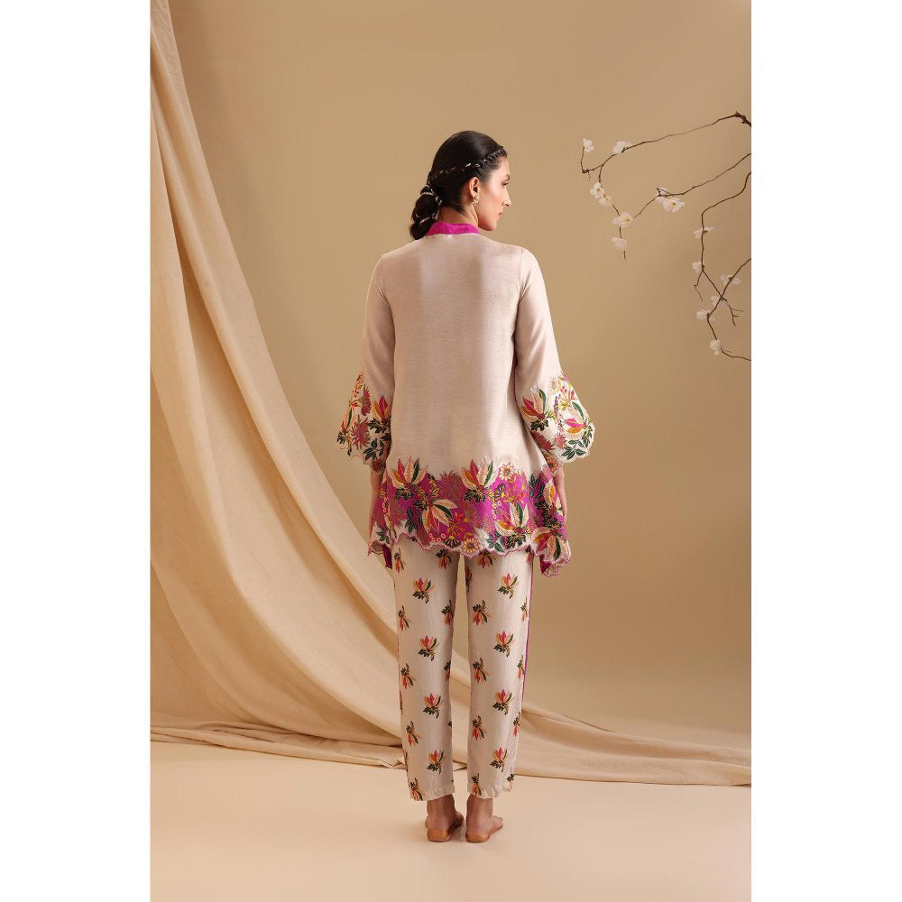 Soup by Sougat Paul Pink Aarani Embroidered Co-Ord (Set of 2)