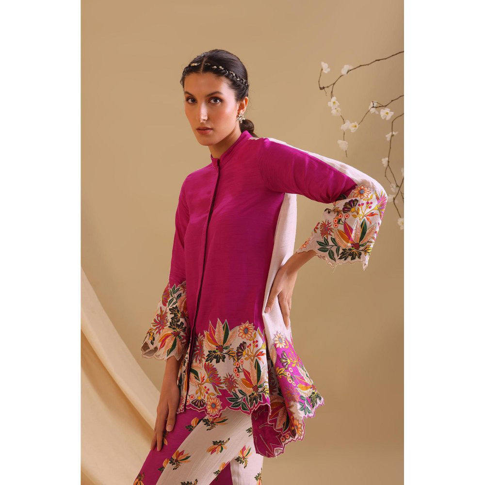 Soup by Sougat Paul Pink Aarani Embroidered Co-Ord (Set of 2)