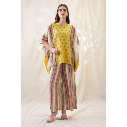 Soup by Sougat Paul Yellow Nooma Printed Co-Ord (Set of 2)