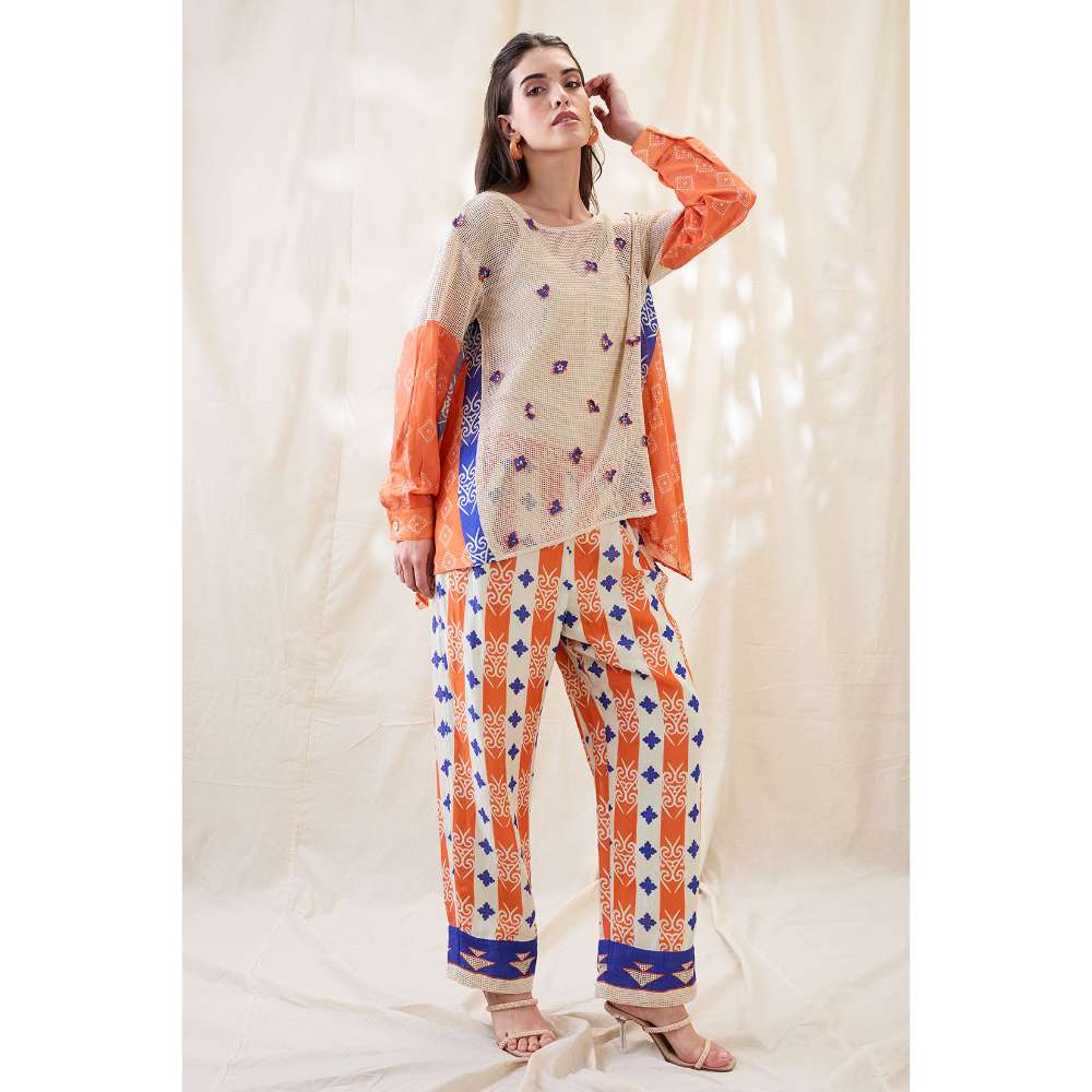 Soup by Sougat Paul Kitchra Appliqued Printed Co-Ord (Set of 2)