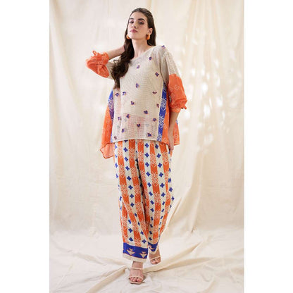 Soup by Sougat Paul Kitchra Appliqued Printed Co-Ord (Set of 2)