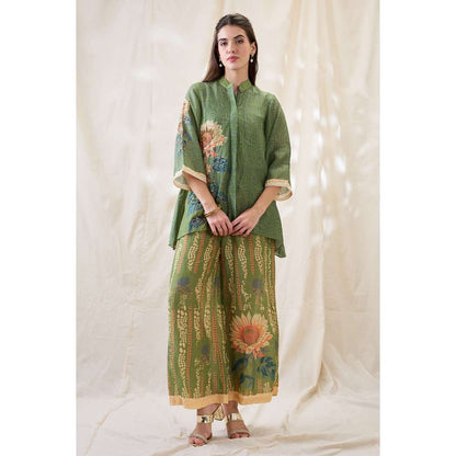 Soup by Sougat Paul Green Ravya Floral Print Co-Ord (Set of 2)