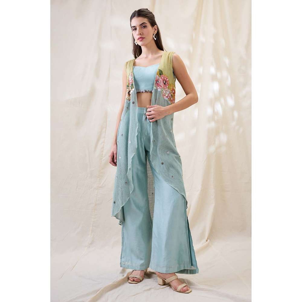 Soup by Sougat Paul Ravya Co-Ord Set with Embroidered Jacket (Set of 3)