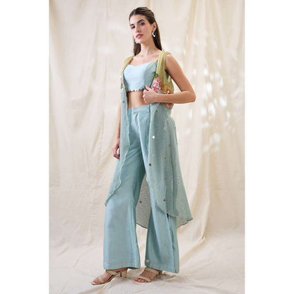 Soup by Sougat Paul Ravya Co-Ord Set with Embroidered Jacket (Set of 3)