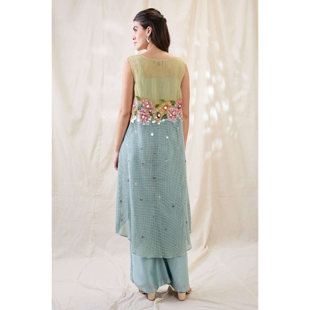 Soup by Sougat Paul Ravya Co-Ord Set with Embroidered Jacket (Set of 3)