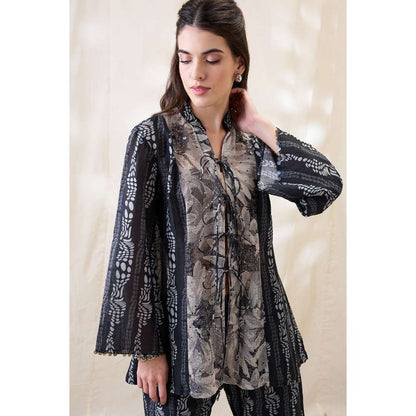 Soup by Sougat Paul Black Ravya Printed Co-Ord (Set of 2)