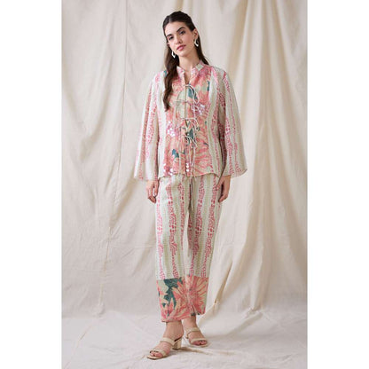 Soup by Sougat Paul Pink Ravya Embellished Co-Ord (Set of 2)