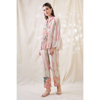 Soup by Sougat Paul Pink Ravya Embellished Co-Ord (Set of 2)