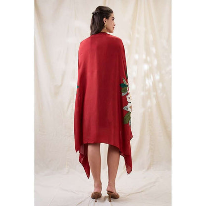 Soup by Sougat Paul Gulzaar Floral Printed Dress with Jacket (Set of 2)