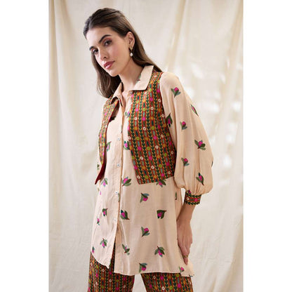 Soup by Sougat Paul Gulzaar Floral Print Co-Ord (Set of 3)