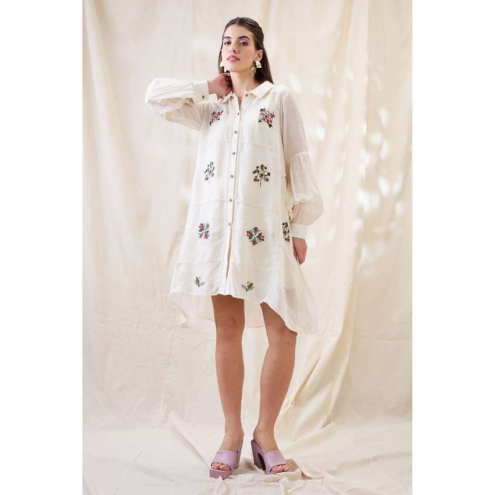 Soup by Sougat Paul Gulzaar Appliqued A-Line Dress with Slip (Set of 2)