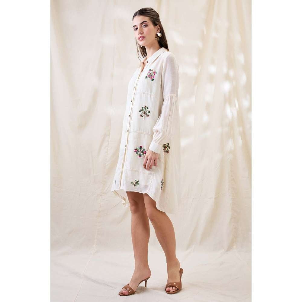 Soup by Sougat Paul Gulzaar Appliqued A-Line Dress with Slip (Set of 2)