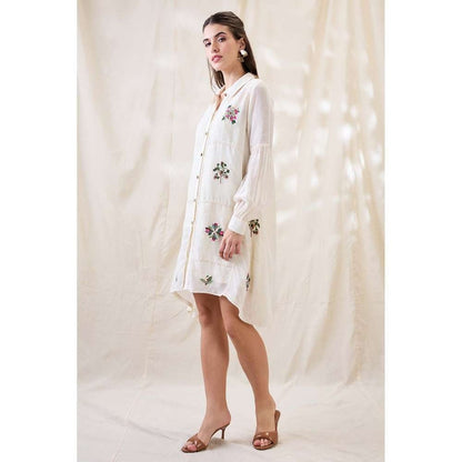 Soup by Sougat Paul Gulzaar Appliqued A-Line Dress with Slip (Set of 2)