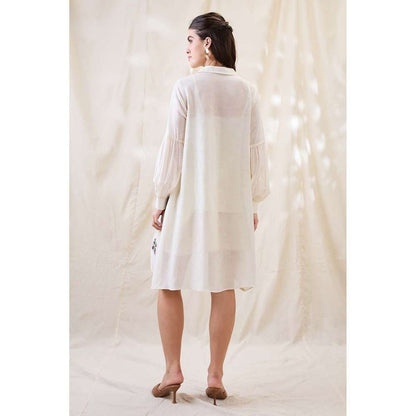 Soup by Sougat Paul Gulzaar Appliqued A-Line Dress with Slip (Set of 2)