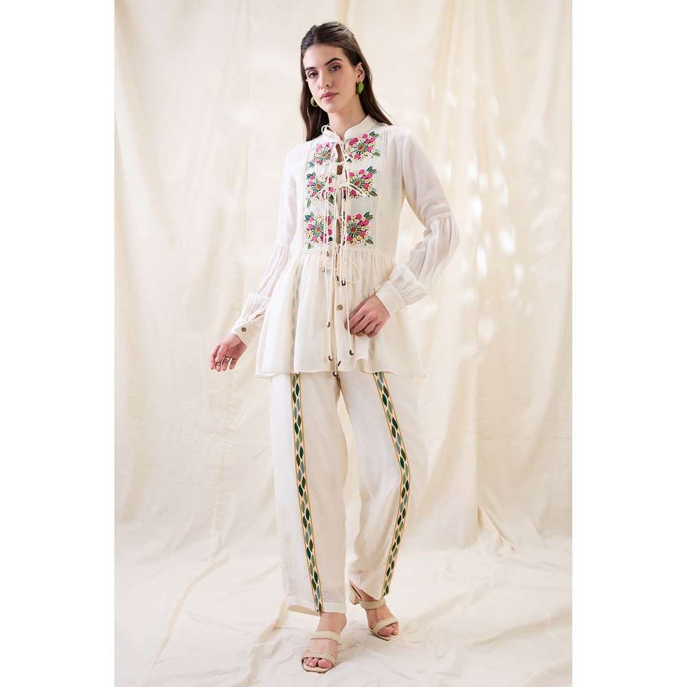 Soup by Sougat Paul Gulzaar Appliqued Peplum Co-Ord (Set of 2)