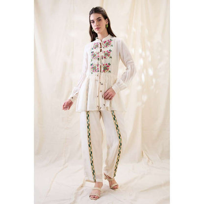 Soup by Sougat Paul Gulzaar Appliqued Peplum Co-Ord (Set of 2)