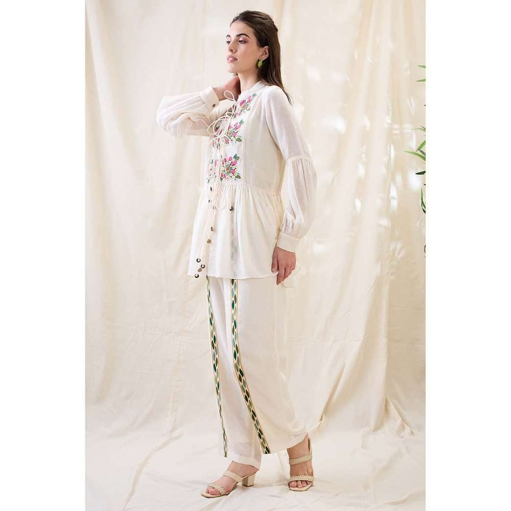 Soup by Sougat Paul Gulzaar Appliqued Peplum Co-Ord (Set of 2)