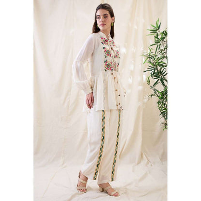 Soup by Sougat Paul Gulzaar Appliqued Peplum Co-Ord (Set of 2)