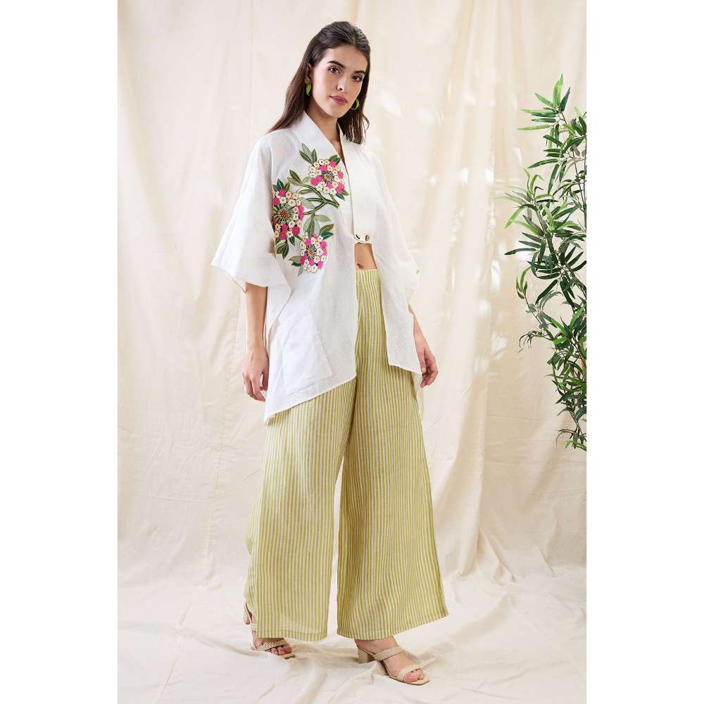 Soup by Sougat Paul Gulzaar Appliqued Floral Print Co-Ord (Set of 2)