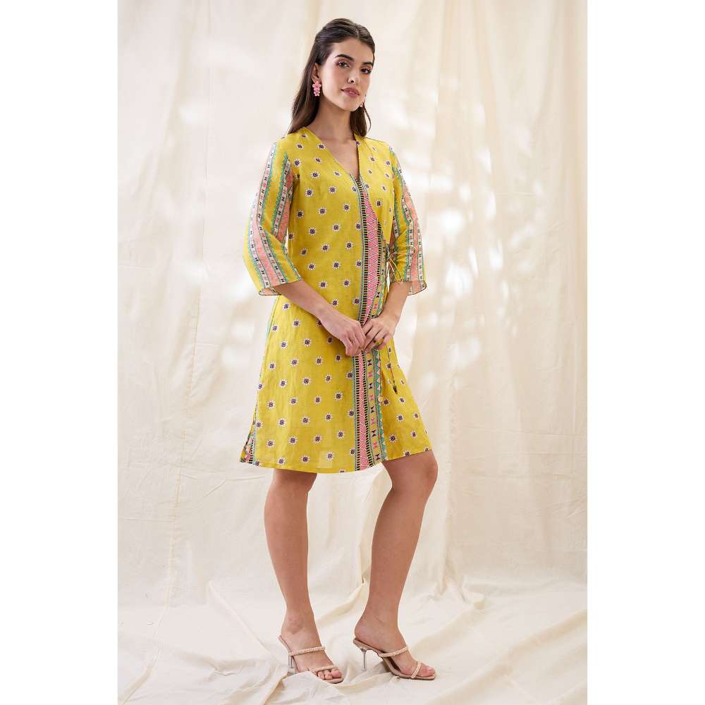 Soup by Sougat Paul Nooma Floral Printed Overlapped Dress