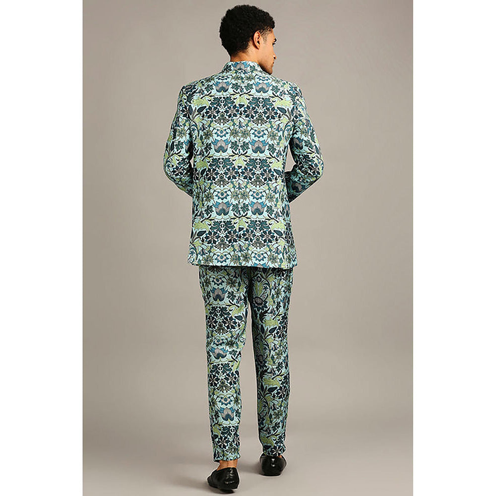 Soup by Sougat Paul Pastel Floral Printed Bandhgala with Pant