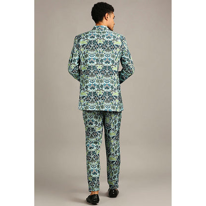 Soup by Sougat Paul Pastel Floral Printed Bandhgala with Pant