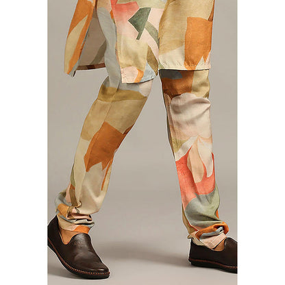 Soup by Sougat Paul Conversational Printed Kurta with Churidar and Jacket