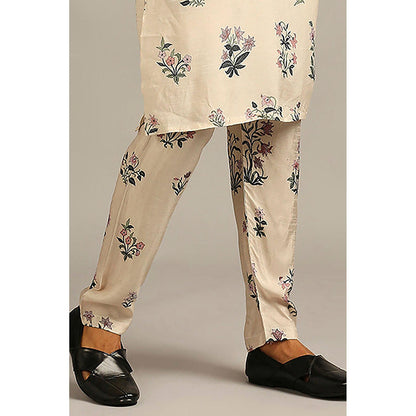 Soup by Sougat Paul Pastel Floral Printed Kurta with Pant and Jacket