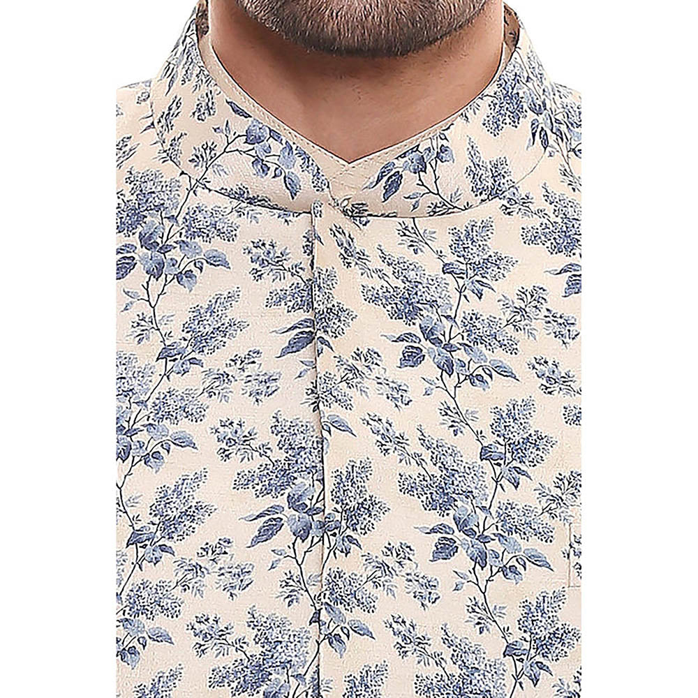 Soup by Sougat Paul Off White Kurta with Dhoti Pants Paired with Floral Jacket