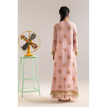 Soup by Sougat Paul Aarani Pink Top with Palazzo and Jacket Co-Ord Set