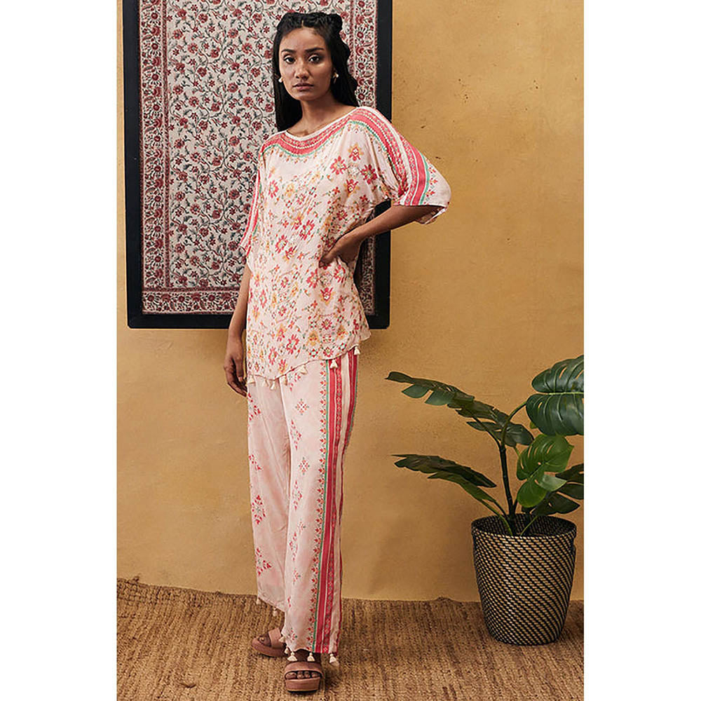 Soup by Sougat Paul Zahra Ivory Tunic with Pant Co-Ord Set