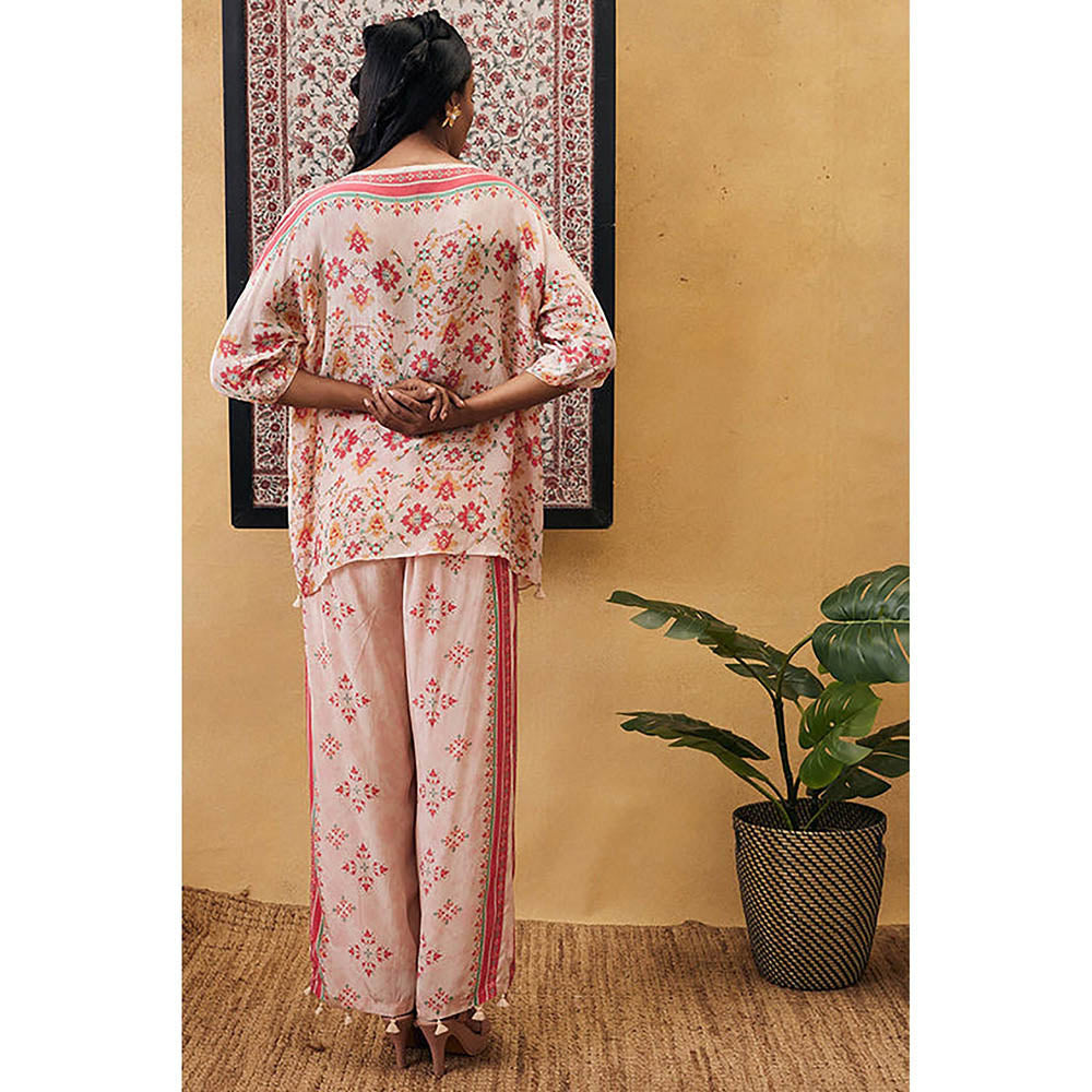 Soup by Sougat Paul Zahra Ivory Tunic with Pant Co-Ord Set