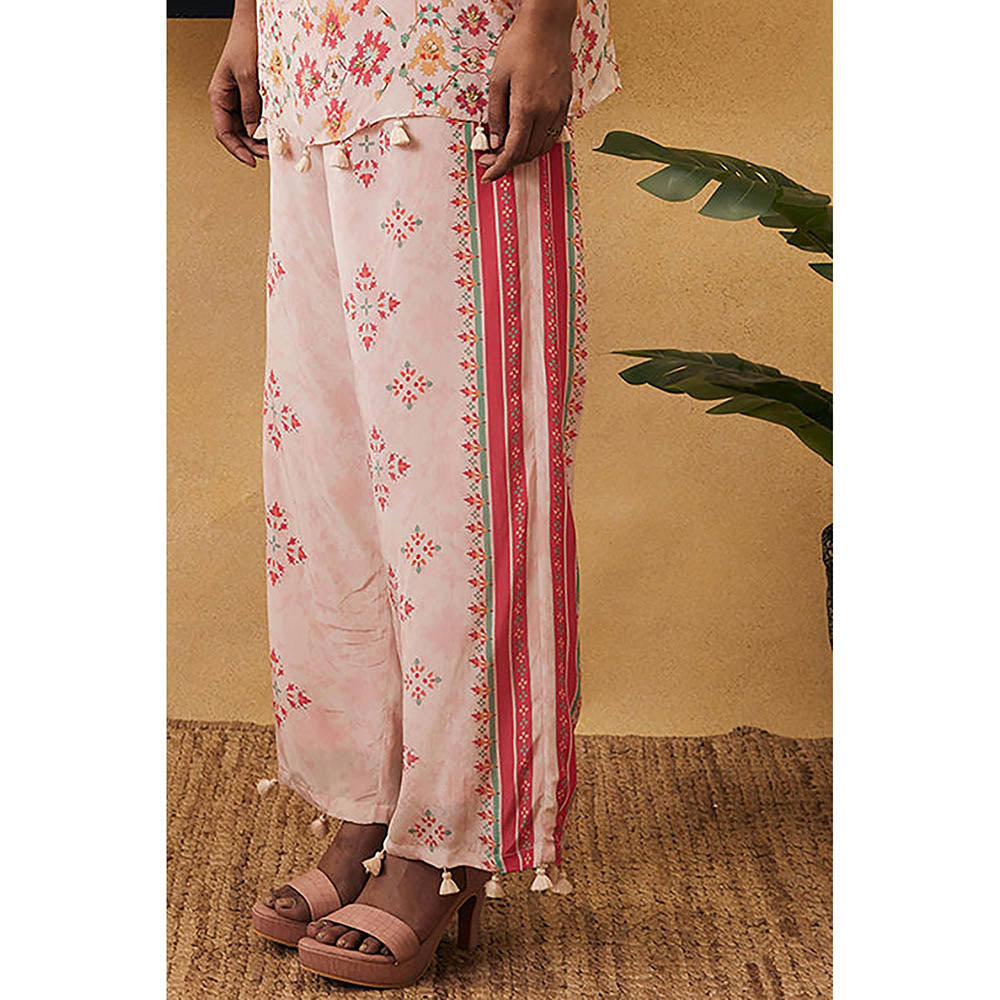 Soup by Sougat Paul Zahra Ivory Tunic with Pant Co-Ord Set