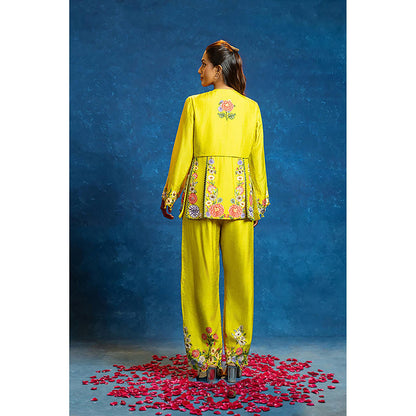 Soup by Sougat Paul Baghira Yellow Top with Pant Co-Ord Set
