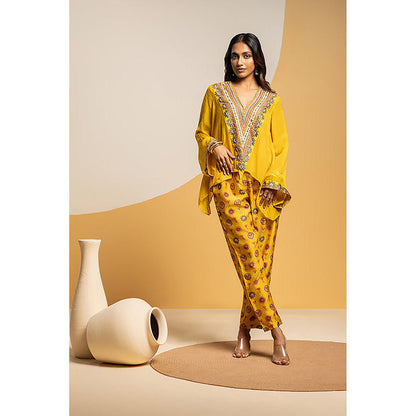 Soup by Sougat Paul Taarani Yellow Tunic with Pant