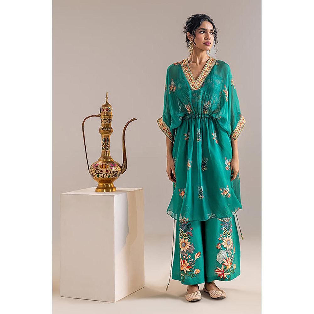 Soup by Sougat Paul Aarani Green Kaftan with Pant