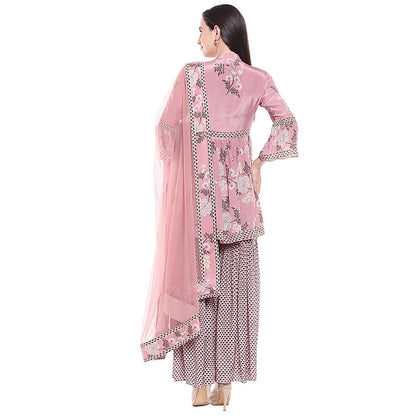 Soup by Sougat Paul Windance Mellow Top with Sharara and Dupatta