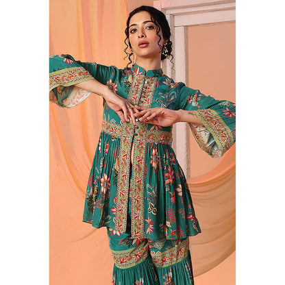 Soup by Sougat Paul Aarani Green Top with Sharara