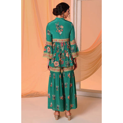 Soup by Sougat Paul Aarani Green Top with Sharara