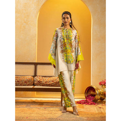 Soup by Sougat Paul Rangtara Beige Kaftan with Pant