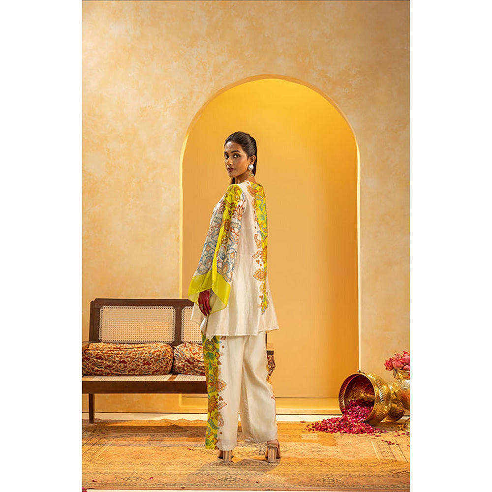 Soup by Sougat Paul Rangtara Beige Kaftan with Pant