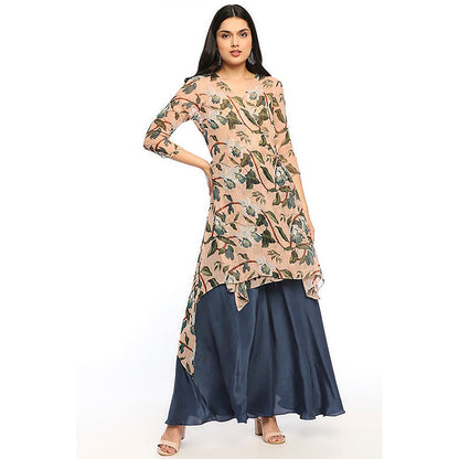 Soup by Sougat Paul Orchid Bloom Peach Kurta with Pant