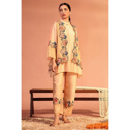Soup by Sougat Paul Sadira Beige Kurta with Pant and Jacket