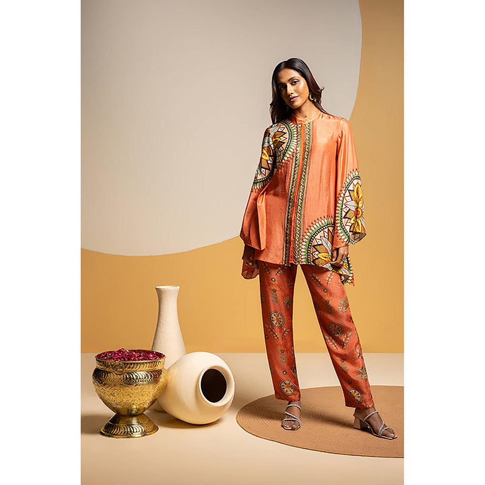 Soup by Sougat Paul Taarani Rust Kurti with Pant