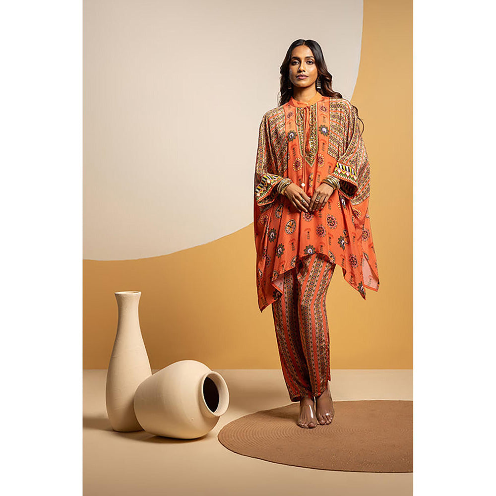 Soup by Sougat Paul Taarani Rust Kurti with Pant