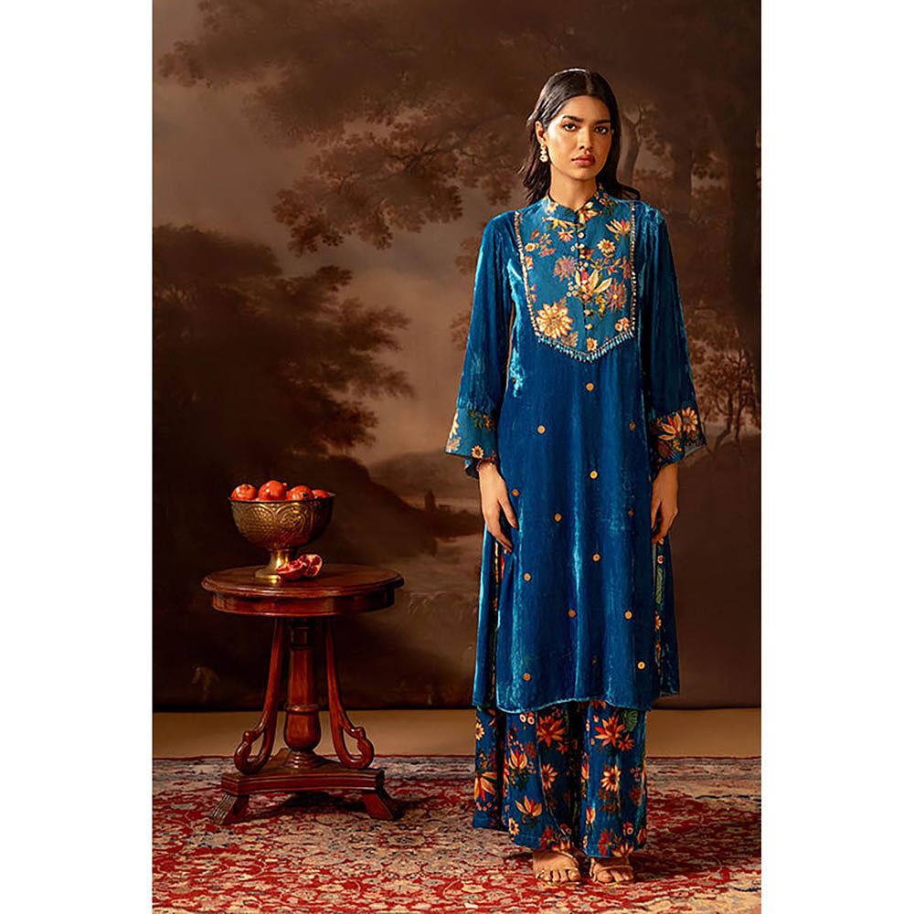 Soup by Sougat Paul Aarani Blue Kurta and Pant