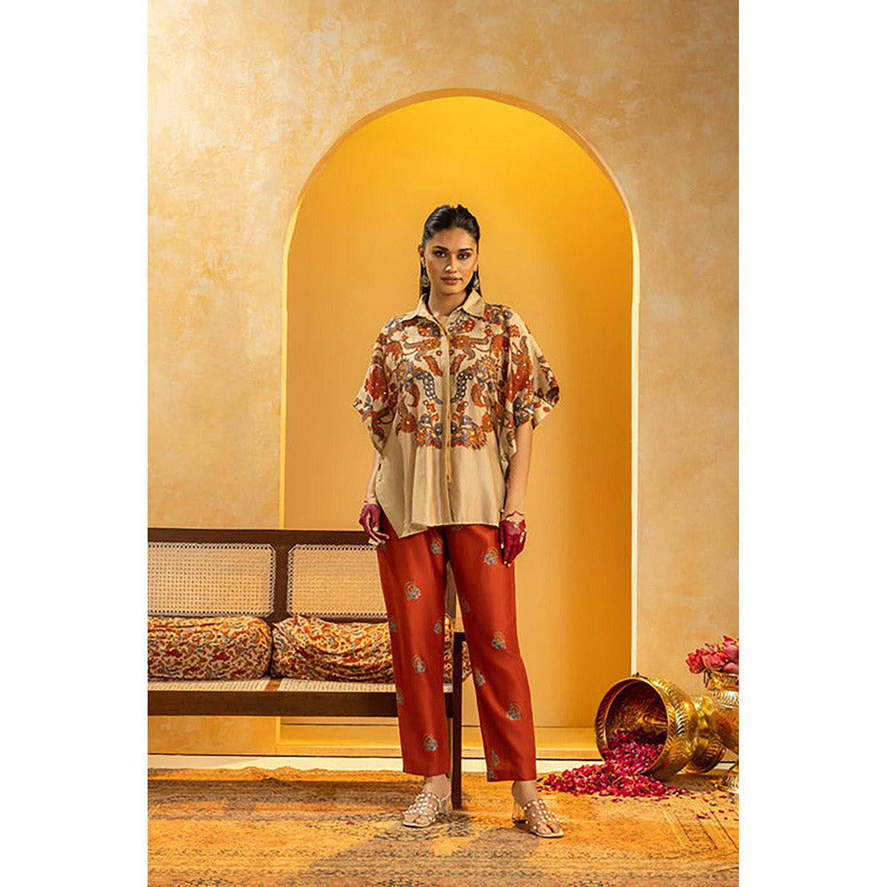 Soup by Sougat Paul Rangtara Beige Tunic with Pant