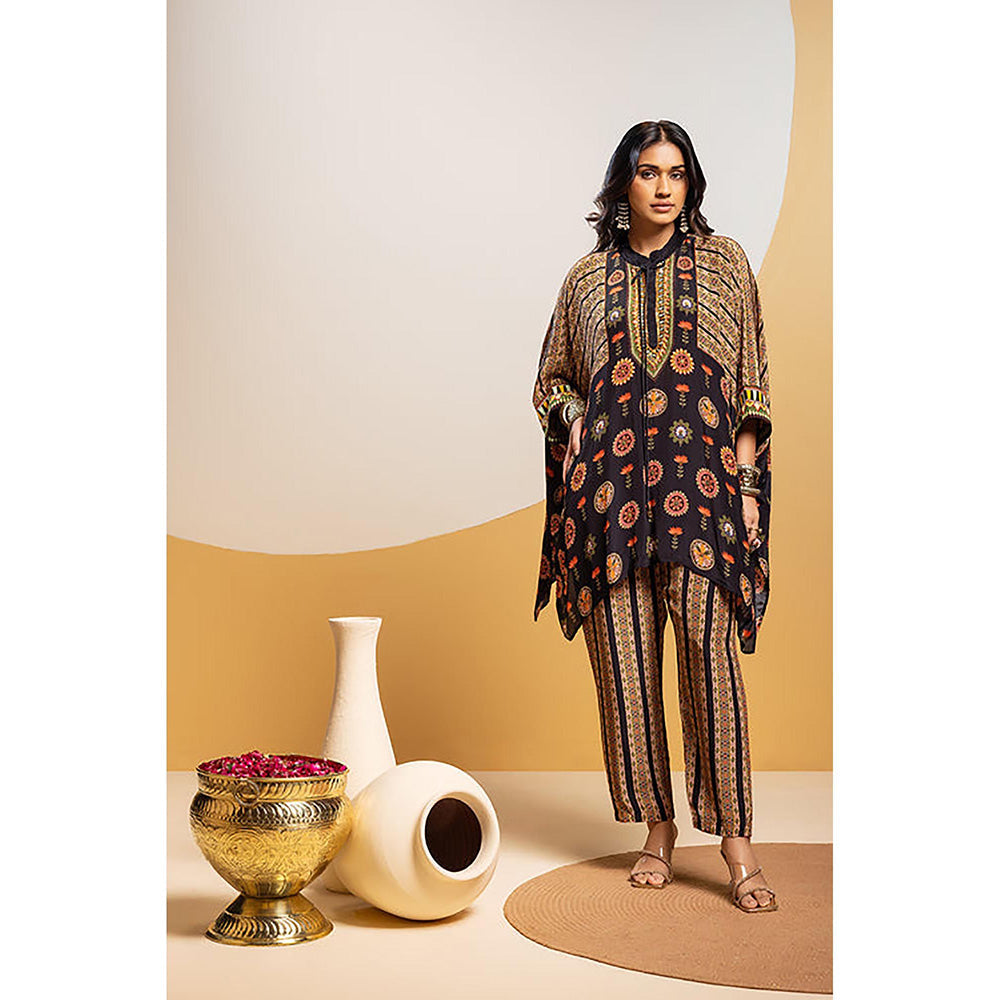Soup by Sougat Paul Taarani Black Kaftan with Pant